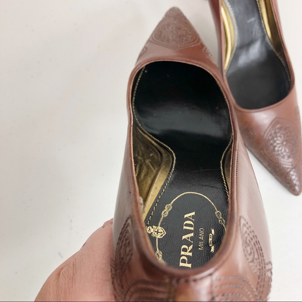 Prada Milano made in Italy pump brown size 36 - Picture 6 of 9